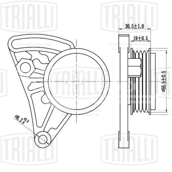 Ролик привод. ремня для автомобилей Audi A4 (94-) 1.6i/1.8i/1.9d (с натяж. мех.) (CM 1838)