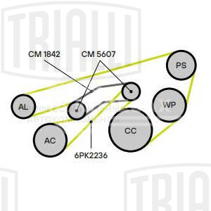 Ролик приводного ремня для автомобилей VW Pointer/Golf BR (04-) 1.6i/1.8i (только ролик натяжителя)