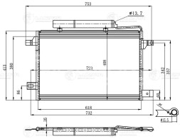 Радиатор кондиционера для автомобилей Mercedes-Benz A (W169) (04-)/B (W245) (05-)