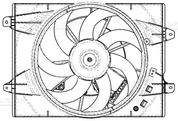 Электровентилятор охлаждения для автомобилей Chery Tiggo 8 Pro (21-) 1.6T/2.0T (с кожухом)