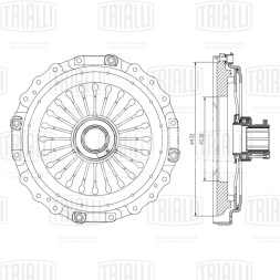 Диск сцепления нажимной (корзина) для автомобилей Mercedes Actros (96-)/(03-) [OM541] 430мм с низкой муфтой