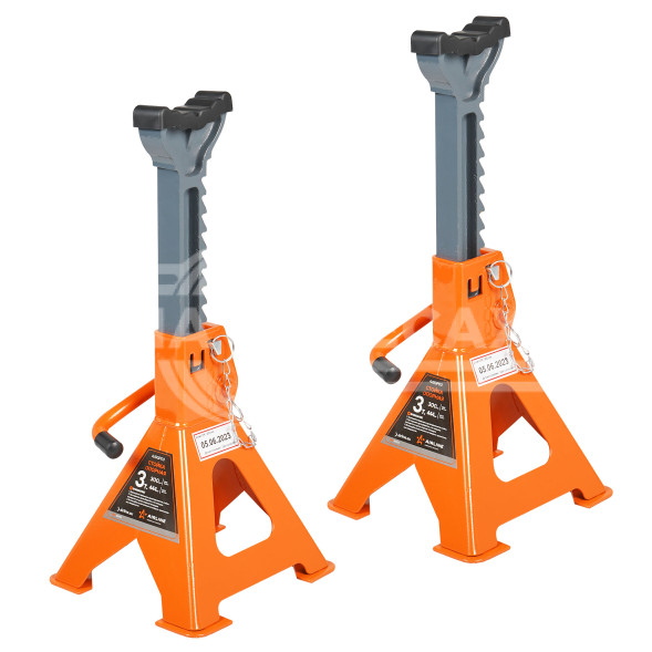 Стойка опорная 3т 300-444мм PRO, зубчатый механизм, доп.фиксатор, 2 шт.