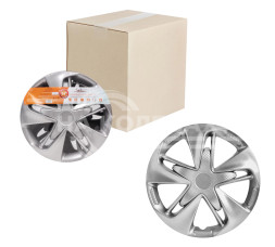 Колпаки колесные 14&quot; &quot;Супер Астра&quot;, серебристый, карбон, компл. 2 шт.