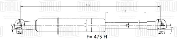 Амортизатор (упор) крышки багажника для автомобиля Лада Vesta (15-)