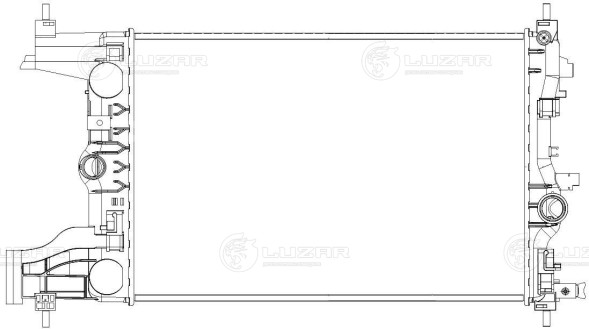 Радиатор охлаждения для автомобилей Astra J (09-)/Cruze (09-) 1.4T/1.6T MT (LRc 2116)