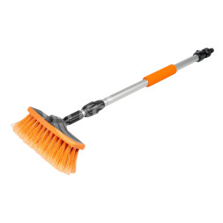 Швабра с насадкой для шланга, щеткой 20см и телескопической ручкой 70-100см