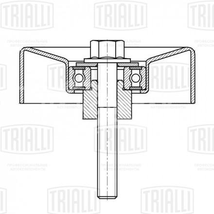Ролик приводного ремня для автомобилей Ford Transit Connect (02-) 1.8d (опорный) d=90