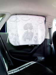 Шторка солнцезащитная 50*70см на боковое стекло, на магнитах, детская, серая