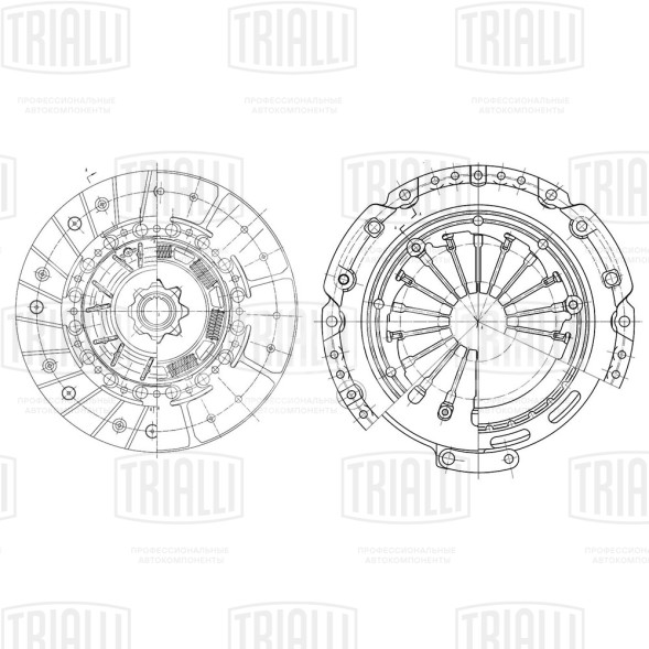 Комплект сцепления без муфты для автомобилей Opel Astra J (09-) 1.4T/ Meriva B (10-) 1.4T