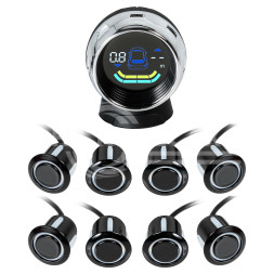 Парктроник на 8 датчиков (черные), LED дисплей PRO