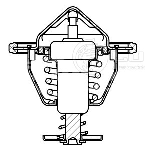 Термостат для автомобилей Geely Emgrand EC7 (09-)/Emgrand X7 (13-)/Coolray (23-)/Emgrand II (21-) (82°С) (термоэл.)