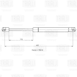 Амортизатор (упор) крышки багажника для автомобиля Renault Megane III (08-) универсал