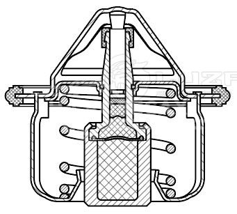 Термостат для автомобилей Nissan Qashqai (06-)/X-Trail (07-)/Teana (08-) (95°С) (термоэлемент)