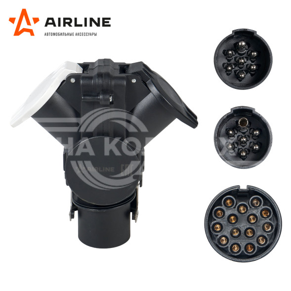 Адаптер розетки прицепа/тягача 24В с 15 конт. на тип-N 7 конт. и тип-S 7 конт.