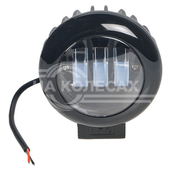 Фара светодиодная круглая, направленный свет, c четкой световой границей, 27Вт, 115х145х65мм, 12/24В