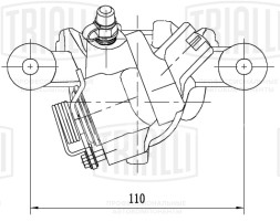 Суппорт тормозной для автомобилей Nissan Almera N16 (00-)/Primera P11 (96-) задний правый d=34мм