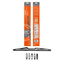 Щетка стеклоочистителя 280 мм (11&quot;) задняя каркасная, 5 адаптеров