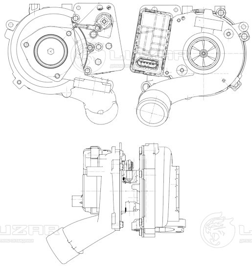 Турбокомпрессор для автомобилей VW Touareg (02-)/Audi Q7 (06-)/ A6 (04-) 3.0D (тип GTB2260VK)
