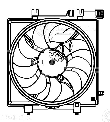 Э/вентилятор охл. для а/м Subaru Forester (S13) (12-) 2.0i/2.5i (с кожухом)