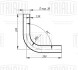 Труба с гибом d=38, угол 90 (алюминизированная сталь)
