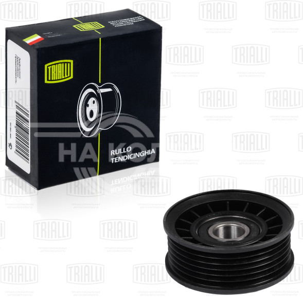 Ролик приводного ремня для автомобилей Ford Focus II (05-) 1.4i/1.6i/1.8i/2.0i (опорный) (ребристый)