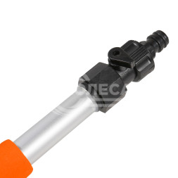 Швабра с насадкой для шланга, щеткой 20см и телескопической ручкой 100-150см