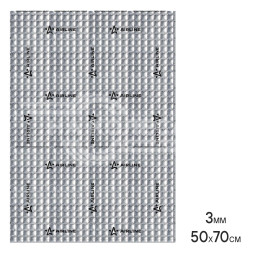 Шумоизоляция (вибро) &quot;Base 3&quot; (50*70 см), КС, 3 мм, фольга 60 мкм. КМП 0,23