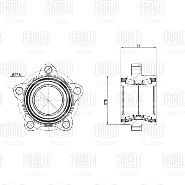 Ступица передняя с подшипником для автомобиля Ford Transit (06-)