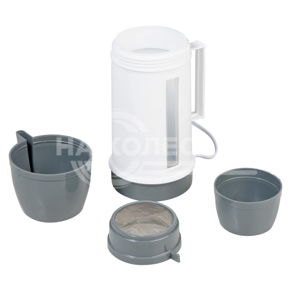 Чайник автомобильный 24В белый/серый пластик