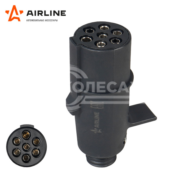 Вилка прицепа/тягача 24В тип-N 7 контактов пластик (пружина)