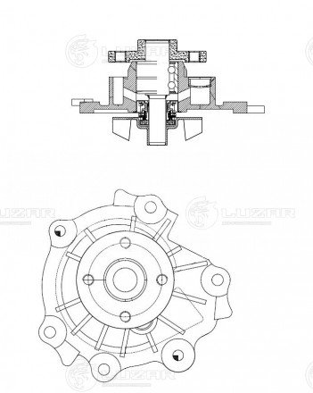 Насос водяной для автомобилей Volvo XC60 (07-)/S60 (10-)/S80 (06-) 3.2i