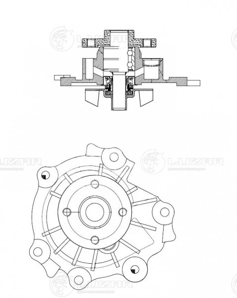 Насос водяной для автомобилей Volvo XC60 (07-)/S60 (10-)/S80 (06-) 3.2i