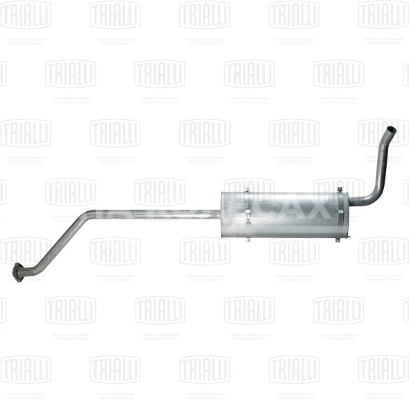 Глушитель для автомобилей ГАЗель Next дв. Cummins ISF 2.8S Евро-4 основной с хомутами удлиненный (алюминизированная сталь)