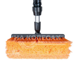 Швабра с насадкой для шланга, щеткой 25см и телескопической ручкой 120-200см