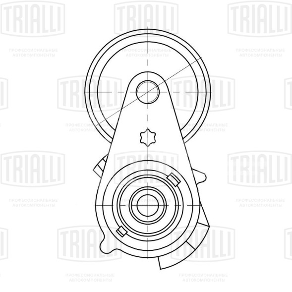 Ролик приводного ремня с натяжным механизмом для автомобилей Volvo S40 II (04-) 2.0i/2.4i/2.5i/2.4d (компрессора кондиционера)