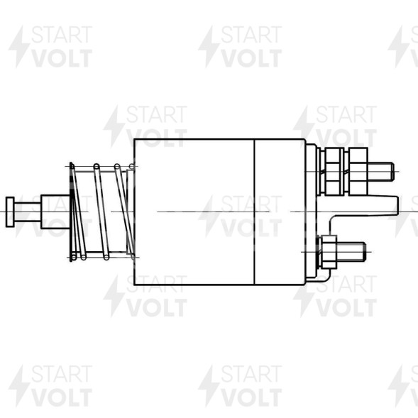 Реле втягивающее стартера для спецтехники МТЗ-80/82/ГАЗ/ПАЗ двигателем ММЗ-Д240/245/260 (12В)