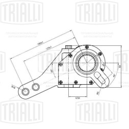 Рычаг тормоза регулировочный автоматический (трещотка) для автомобилей МАЗ 5440, 544069, 643068 передний (широкий шлиц)