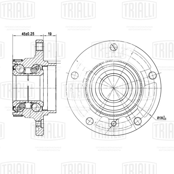 Ступица передняя в сборе с подшипником для автомобиля BMW 3 (90-)/BMW 3 (98-)