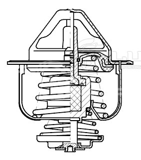 Термостат для автомобилей Nissan X-Trail (T30) (00-)/X-Trail (T31) (07-)/Teana (J32) (08-) (82°С) (термоэлемент)