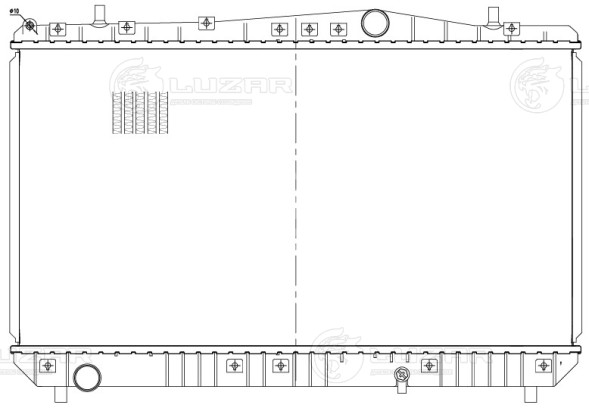 Радиатор охлаждения для автомобилей Chevrolet Lacetti (04-) 1.4i/1.6i/1.8i MT (паяный)