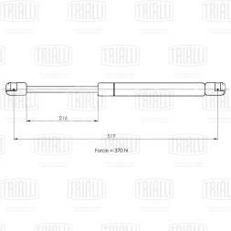 Амортизатор (упор) крышки багажника для автомобиля Renault Sandero (08-)