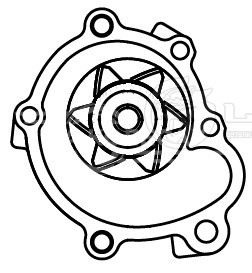 Насос водяной для автомобилей Toyota Hilux (83-) 1.8i/2.0i/2.2i/Great Wall Safe (01-) 2.2i