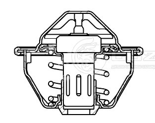 Термостат для автомобилей Iveco EuroCargo I-III (91-) (термоэлемент) (82°С) (до 2015 г.)