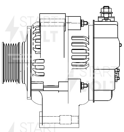 Генератор для автомобилей Lexus GS (98-)/IS (99-)/Toyota Supra (93-) 3.0i 120А