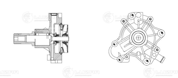 Насос водяной для автомобилей Fiat Ducato (06-)/Iveco Daily (06-) 3.0D (F1C)