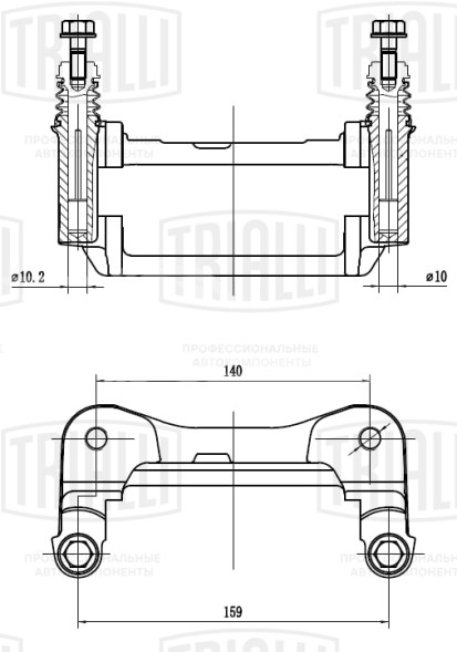Скоба переднего тормозного суппорта для автомобилей ГАЗ 3302/3110