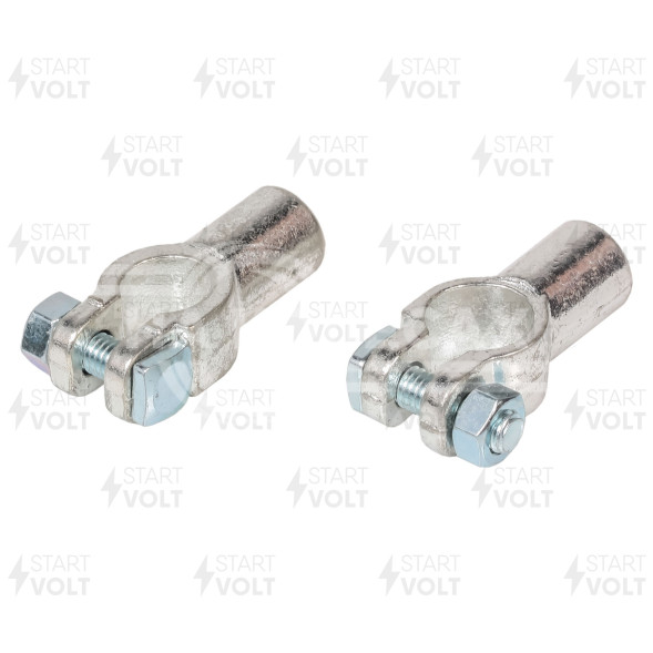 Клеммы АКБ в комплекте латунь, гидравлический обжим 12,5мм