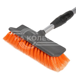 Швабра с насадкой для шланга, щеткой 25см и телескопической ручкой 160-300см