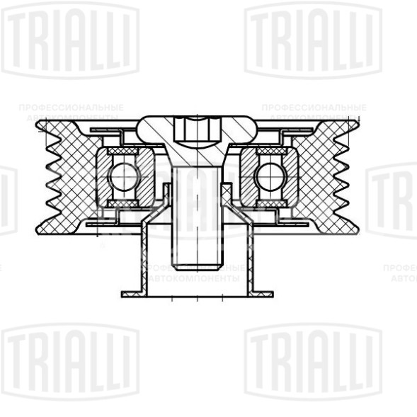 Ролик приводного ремня для автомобилей Kia Soul (08-)/Ceed (07-) 1.6d (опорный) ребристый