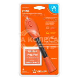 Клей светоотверждаемый многоцелевой c фонариком UV и очищ. салфеткой, 4 гр.